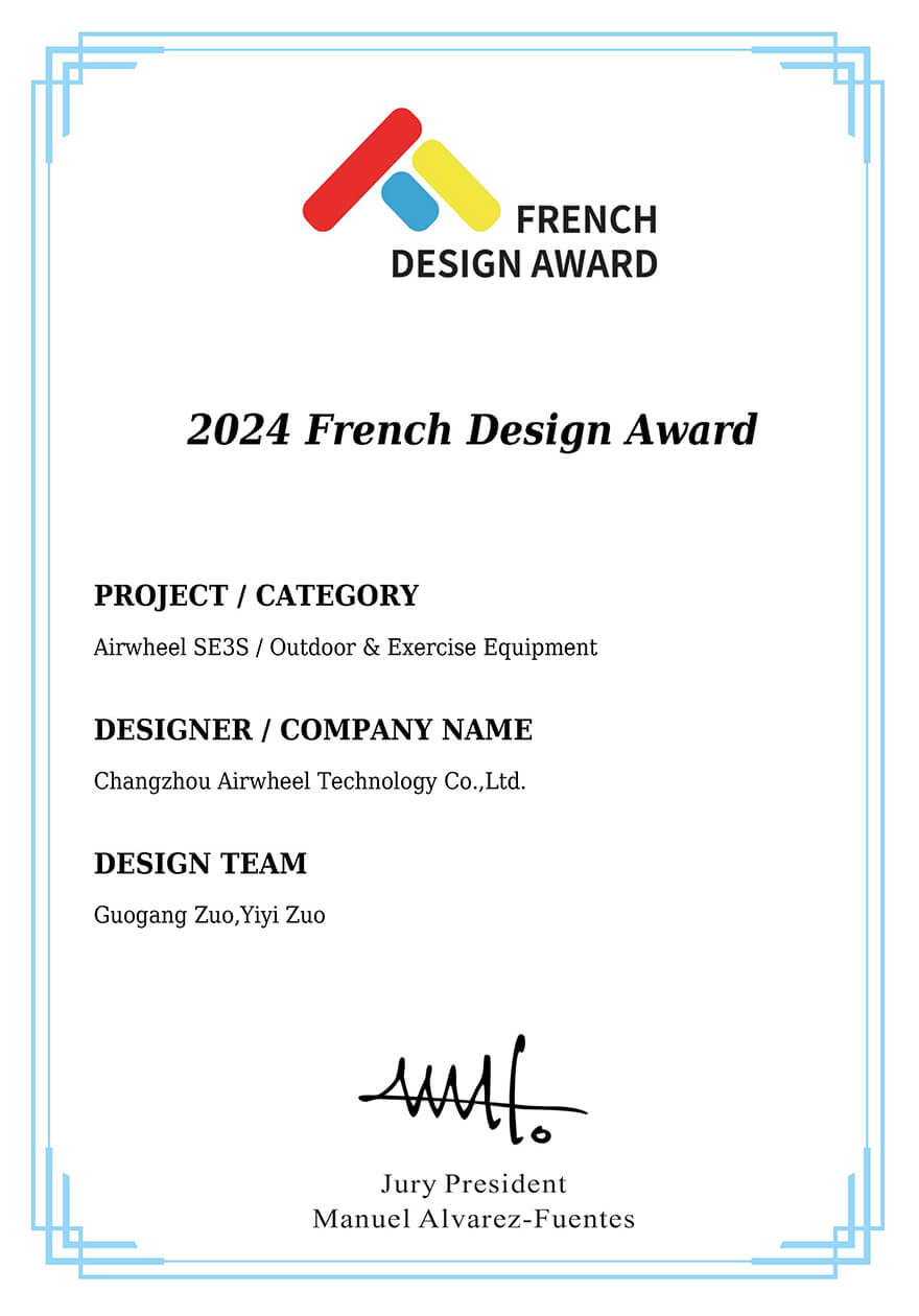 Airwheel SE3S French design awards